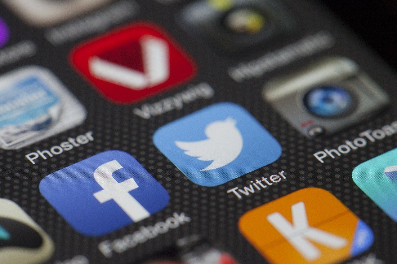 twitter, facebook, together